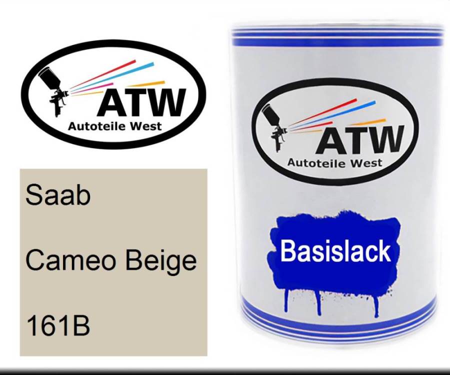 Saab, Cameo Beige, 161B: 500ml Lackdose, von ATW Autoteile West.